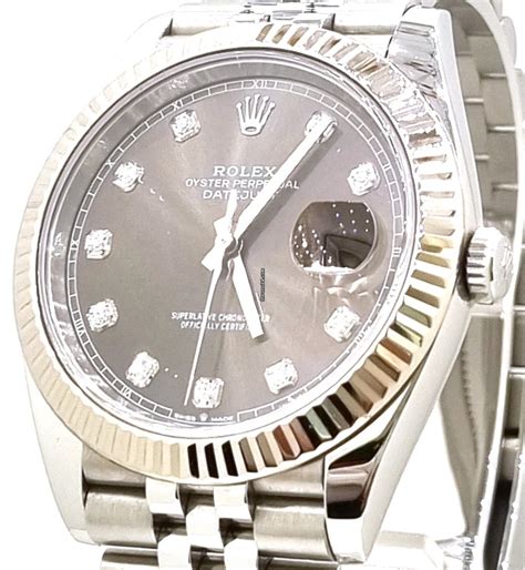 Rolex Datejust 41 Edelstahl mit Brillanten Full SET .